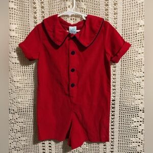Rags Land Ragsland Boutique Red Corduroy Romper size 4